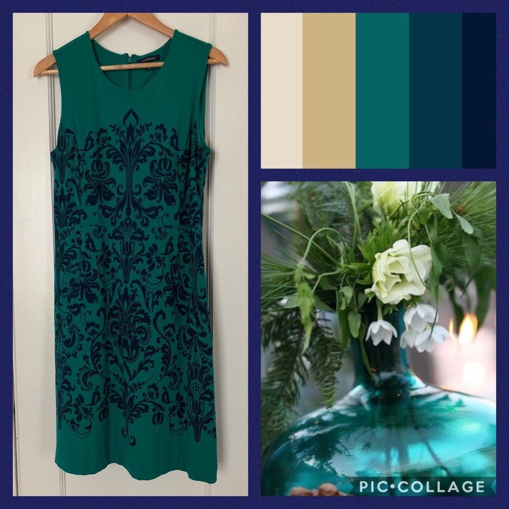 Lands End Ponte Shift Dress with Pockets